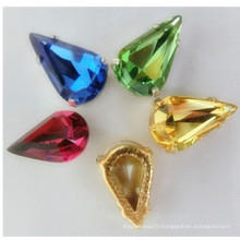 Cristal perles en pierres pour les bijoux avec les paramètres de la griffe